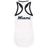 Débardeur blanc Miami Marlins Tater G-III 4Her by Carl Banks pour femme