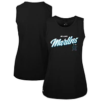 Women's Levelwear Black Miami Marlins Accolade Macy Prospect Tank Top