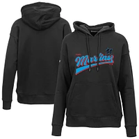 Women's Levelwear  Black Miami Marlins Adorn Retro Team 2.0 Pullover Hoodie