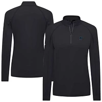 Women's Levelwear Black Miami Marlins Kinetic Insignia 2.0 Raglan Quarter-Zip Top