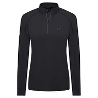 Women's Levelwear Black Miami Marlins Kinetic Insignia 2.0 Raglan Quarter-Zip Top