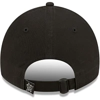 Women's New Era Miami Marlins Black on Black Core Classic II 9TWENTY Adjustable Hat