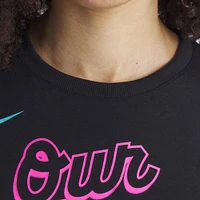 T-shirt Nike noir Miami Marlins 2025 City Connect fluide et performant pour femme