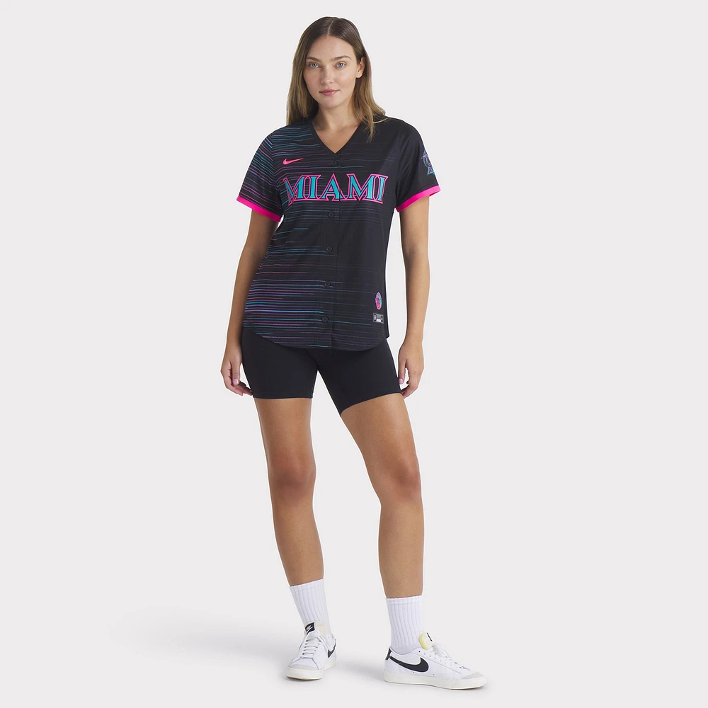 Women's Nike Black Miami Marlins 2025 City Connect Limited Jersey
