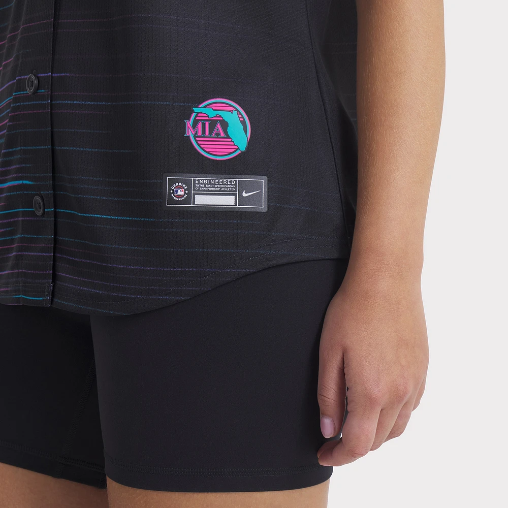 Women's Nike Black Miami Marlins 2025 City Connect Limited Jersey