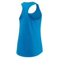 Women's Nike Blue Miami Marlins Cropped Logo Performance Racerback Tank Top