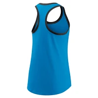 Women's Nike Blue Miami Marlins Tech Tri-Blend Tank Top