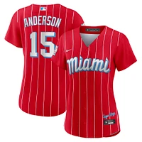 Women's Nike Brian Anderson Red Miami Marlins City Connect Replica Player Jersey