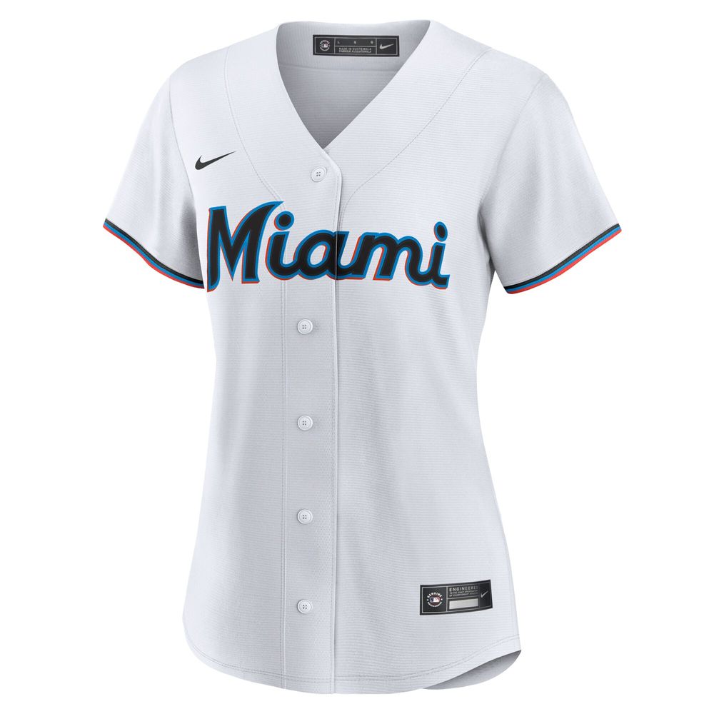 Women's Nike White Miami Marlins Replica Team Jersey