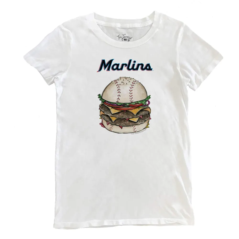 Lids Miami Marlins Tiny Turnip Women's Burger T-Shirt - White