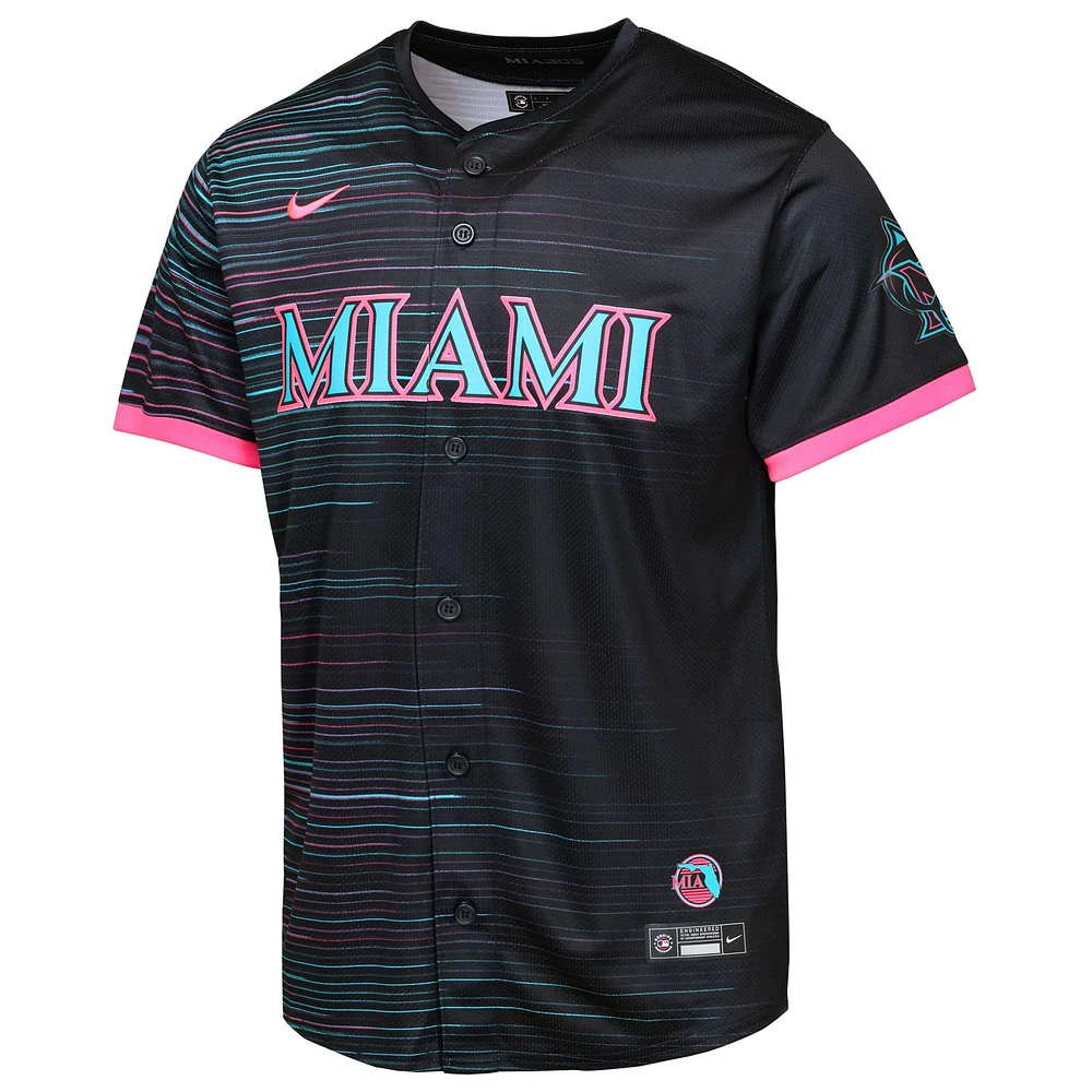 Maillot City Connect Limited noir pour jeunes des Marlins de Miami 2025