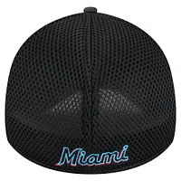 Casquette New Era noire camouflage Miami Marlins 39THIRTY Flex pour jeune