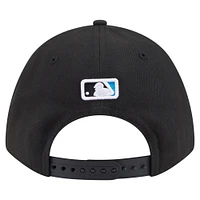 Casquette ajustable New Era noire pour jeunes Miami Marlins Player Replica 9FORTY