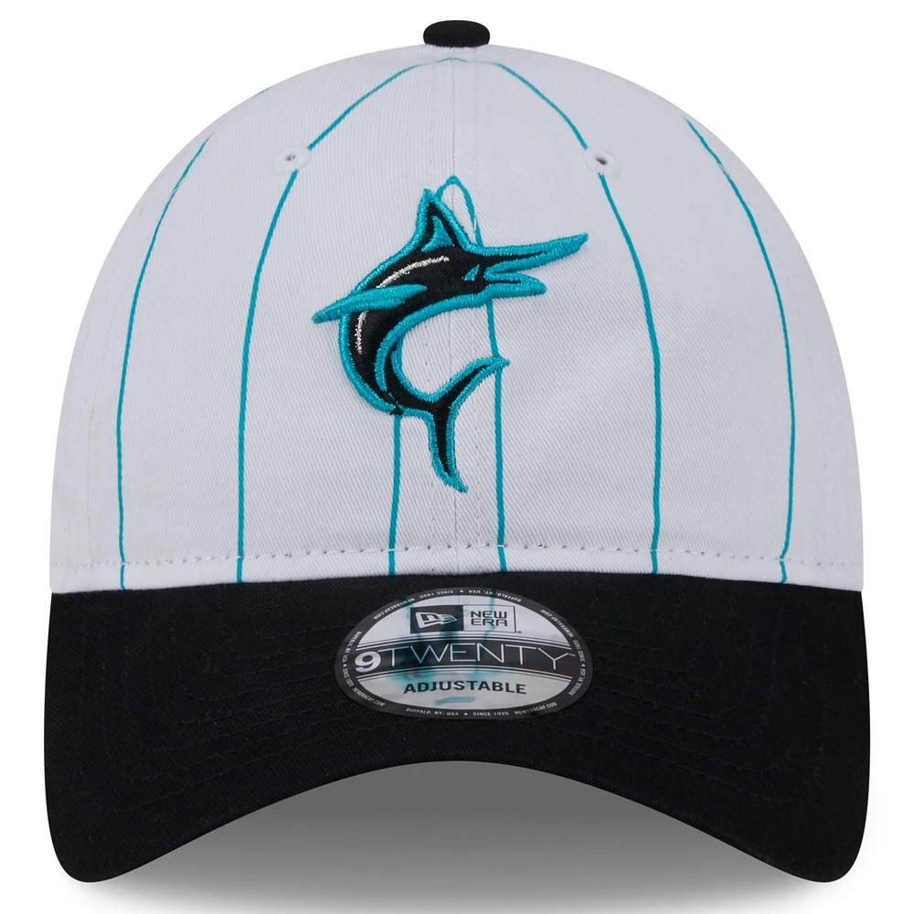 Casquette ajustable 9TWENTY Miami Marlins 2025 pour entraînement au bâton New Era pour jeunes