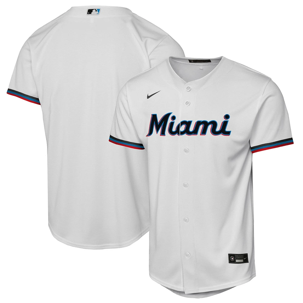 Maillot Nike blanc pour jeune des Miami Marlins Domicile Réplique 2.0
