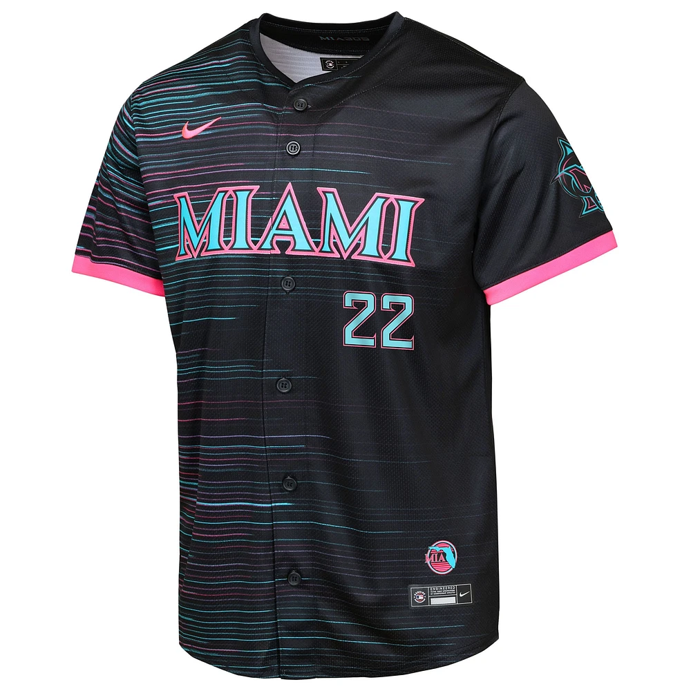 Youth Sandy Alcantara Black Miami Marlins 2025 City Connect Limited Player Jersey