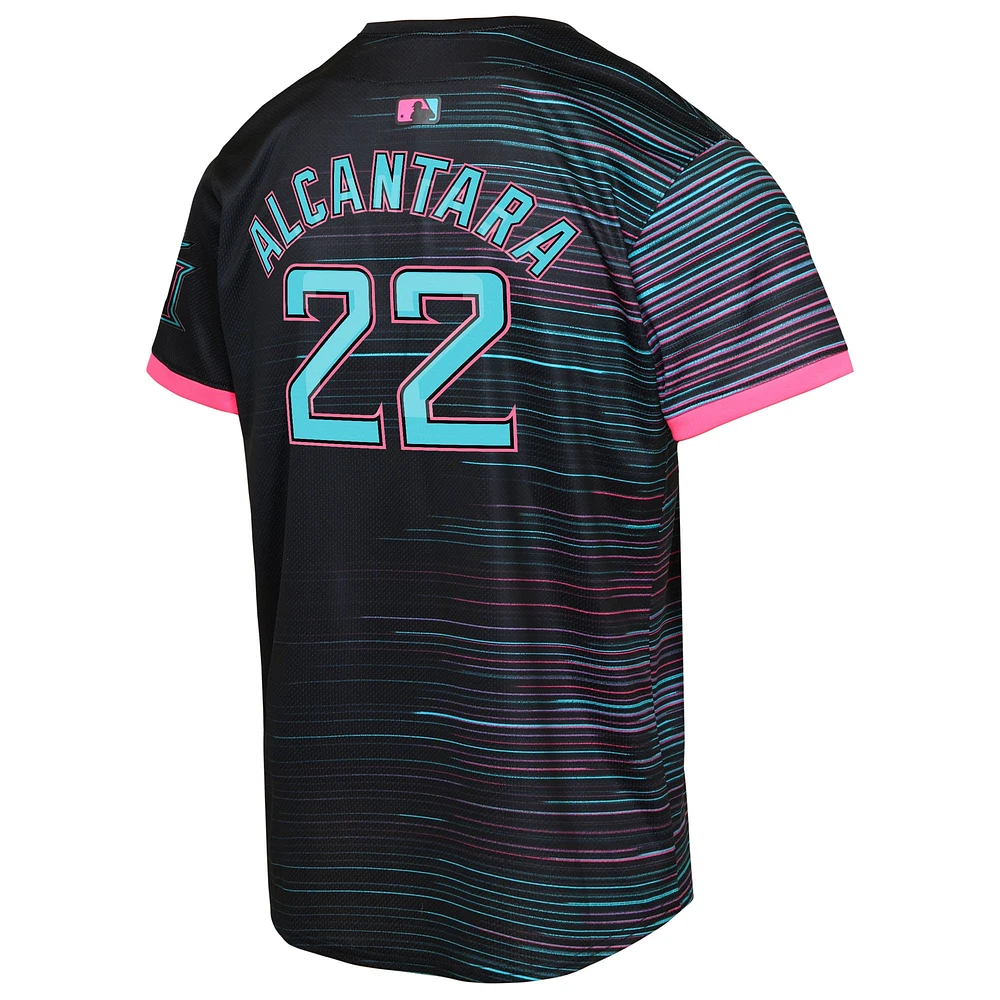 Youth Sandy Alcantara Black Miami Marlins 2025 City Connect Limited Player Jersey