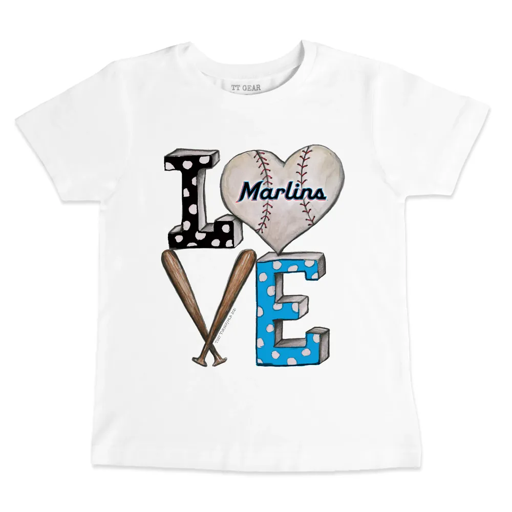 Lids Miami Marlins Tiny Turnip Youth Baseball Love T-Shirt - White