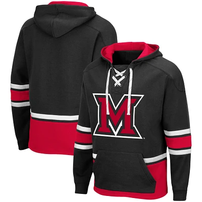 Colosseum Black Miami University RedHawks Lace Up 3.0 Pull à capuche pour hommes