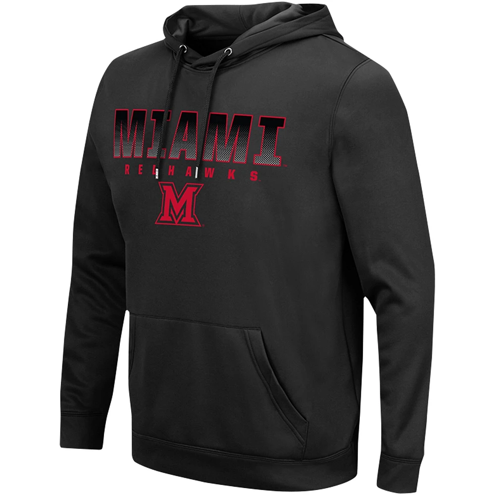 Sweat à capuche Colosseum Miami University RedHawks Blackout 3.0 pour homme