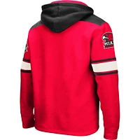 Sweat à capuche lacets Colosseum Red Miami University RedHawks 2.0 pour hommes