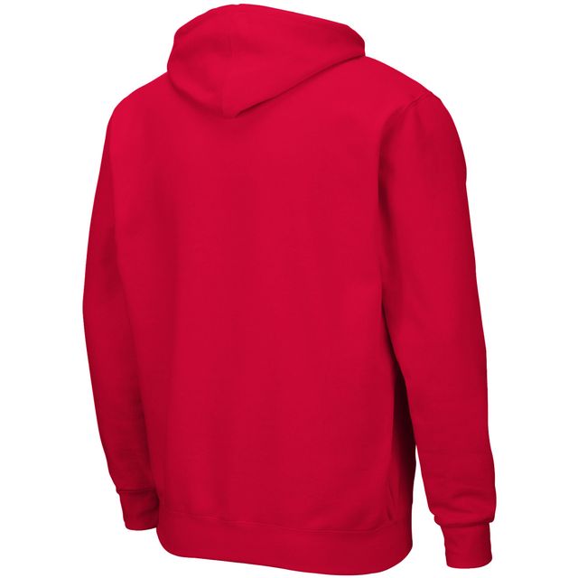 Colosseum Red Miami University RedHawks Arch & Logo 3.0 Sweat à capuche entièrement zippé pour hommes