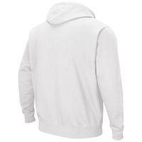 Men's Colosseum White Miami University RedHawks Arch and Logo Pullover Hoodie