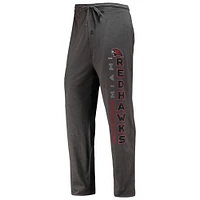 Men's Concepts Sport Heathered Charcoal/Red Miami University RedHawks Meter T-Shirt & Pants Sleep Set