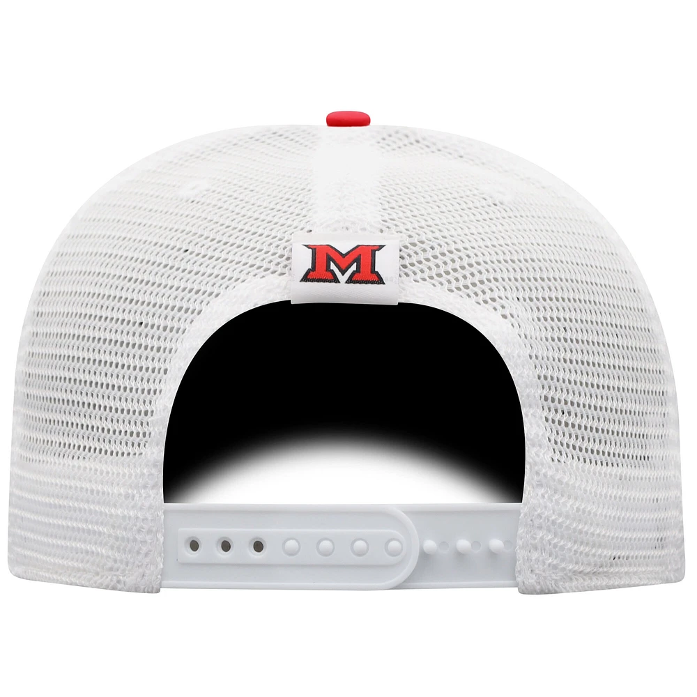 Men's Top of the World Red Miami University RedHawks Trucker Adjustable Hat