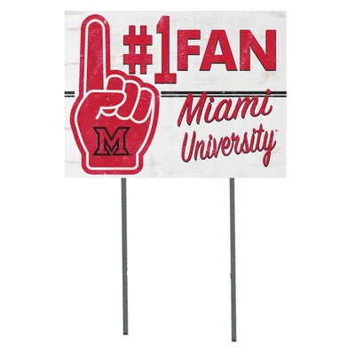 Miami University RedHawks 18'' x 24'' #1 Fan Yard Sign