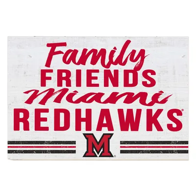 Miami University RedHawks 24'' x 34'' Friends Family Wall Art