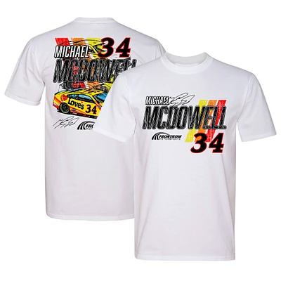 T-shirt blanc Michael McDowell pour hommes, voiture