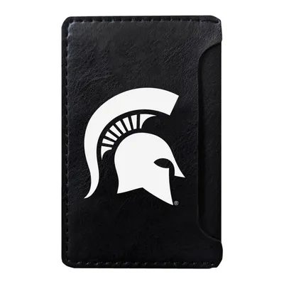 Michigan State Spartans Faux Leather Phone Wallet Sleeve - Black