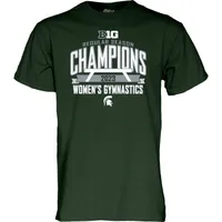 T-shirt Blue 84 Green Michigan State Spartans 2023 Big Ten Women's Gymnastics Regular Season Champions