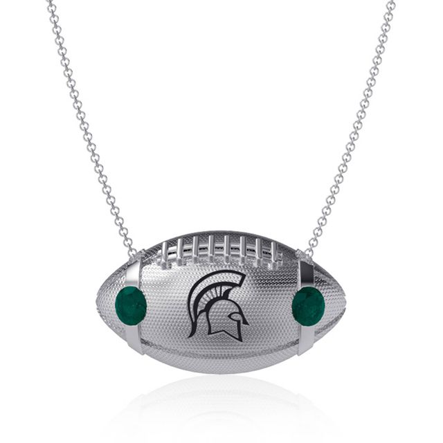 Dayna Designs Collier de football des Spartans de l'État du Michigan