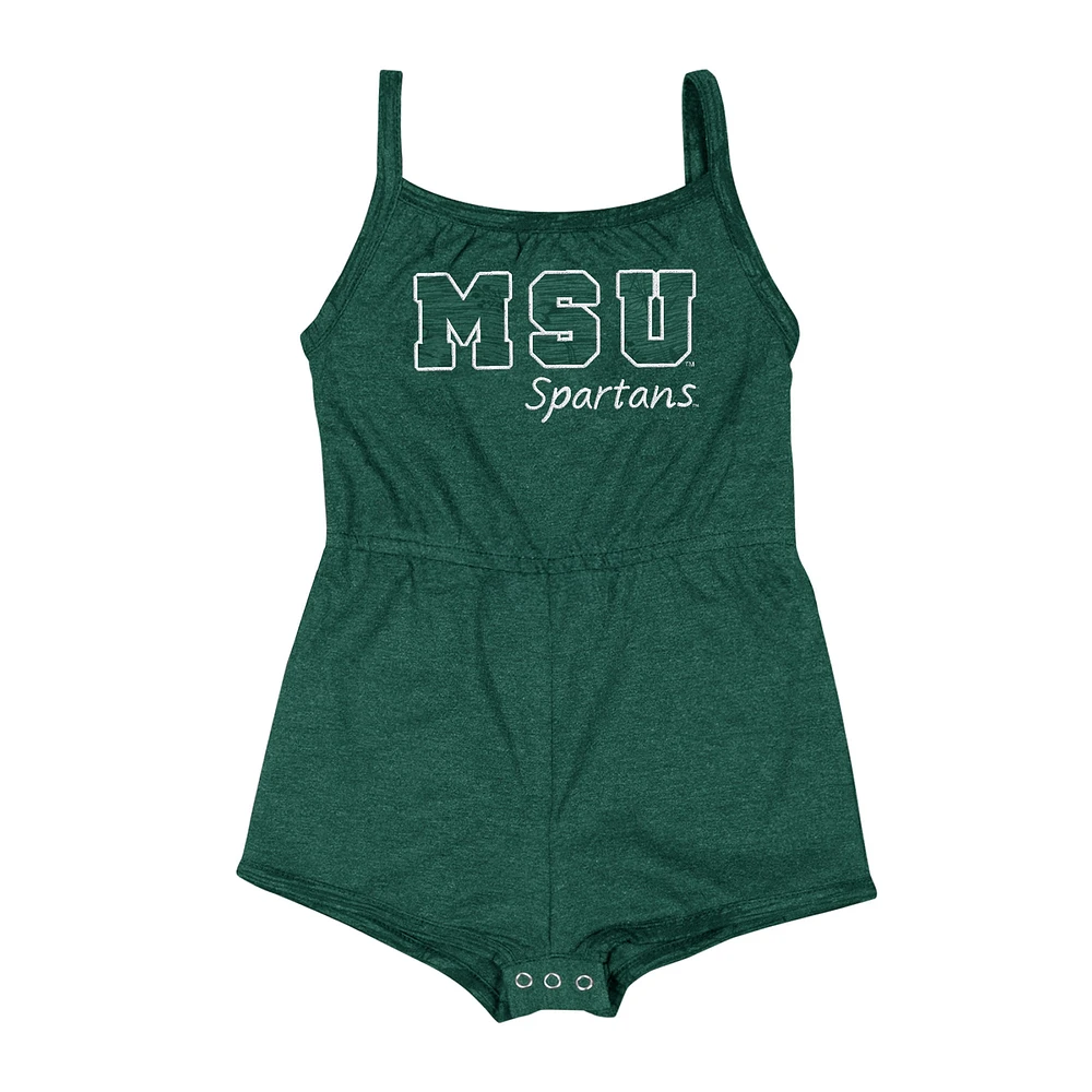 Barboteuse pour bébé fille Colosseum Green Michigan State Spartans Elemental Tank