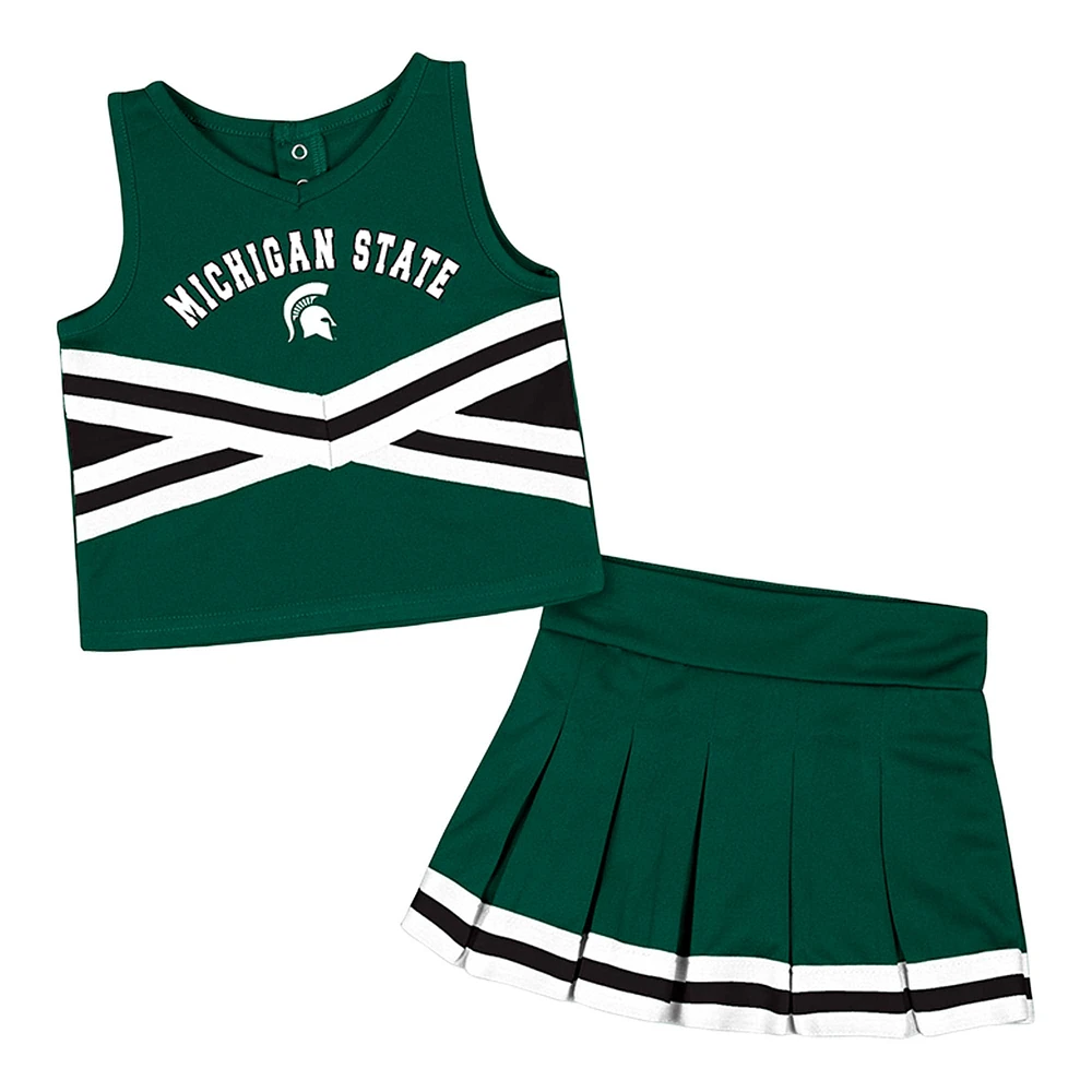 Filles Toddler Colosseum Green Michigan State Spartans Carousel Cheerleader Set