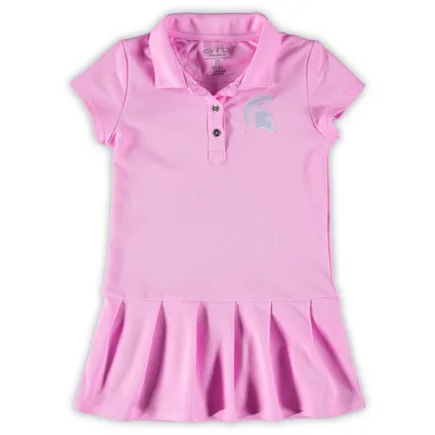 Michigan State Spartans Garb Girls Toddler Caroline Cap Sleeve Polo Dress - Pink