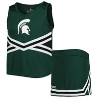 Girls Youth Colosseum Green Michigan State Spartans Carousel Ensemble de pom-pom girl