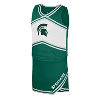 Girls Youth Colosseum Green Michigan State Spartans Cheerleader Top & Skirt Set