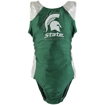 Girls Youth Green Michigan State Spartans Leotard