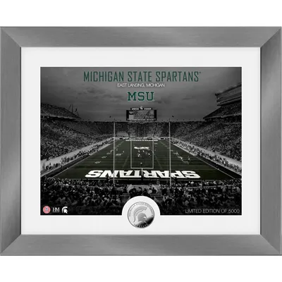 Michigan State Spartans Highland Mint 13'' x 16'' Art Deco Stadium Silver Coin Photo Mint