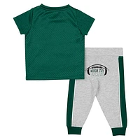 Ensemble maillot et pantalon Ka-Boot-It des Michigan State Spartans vert Colosseum/gris chiné pour bébé