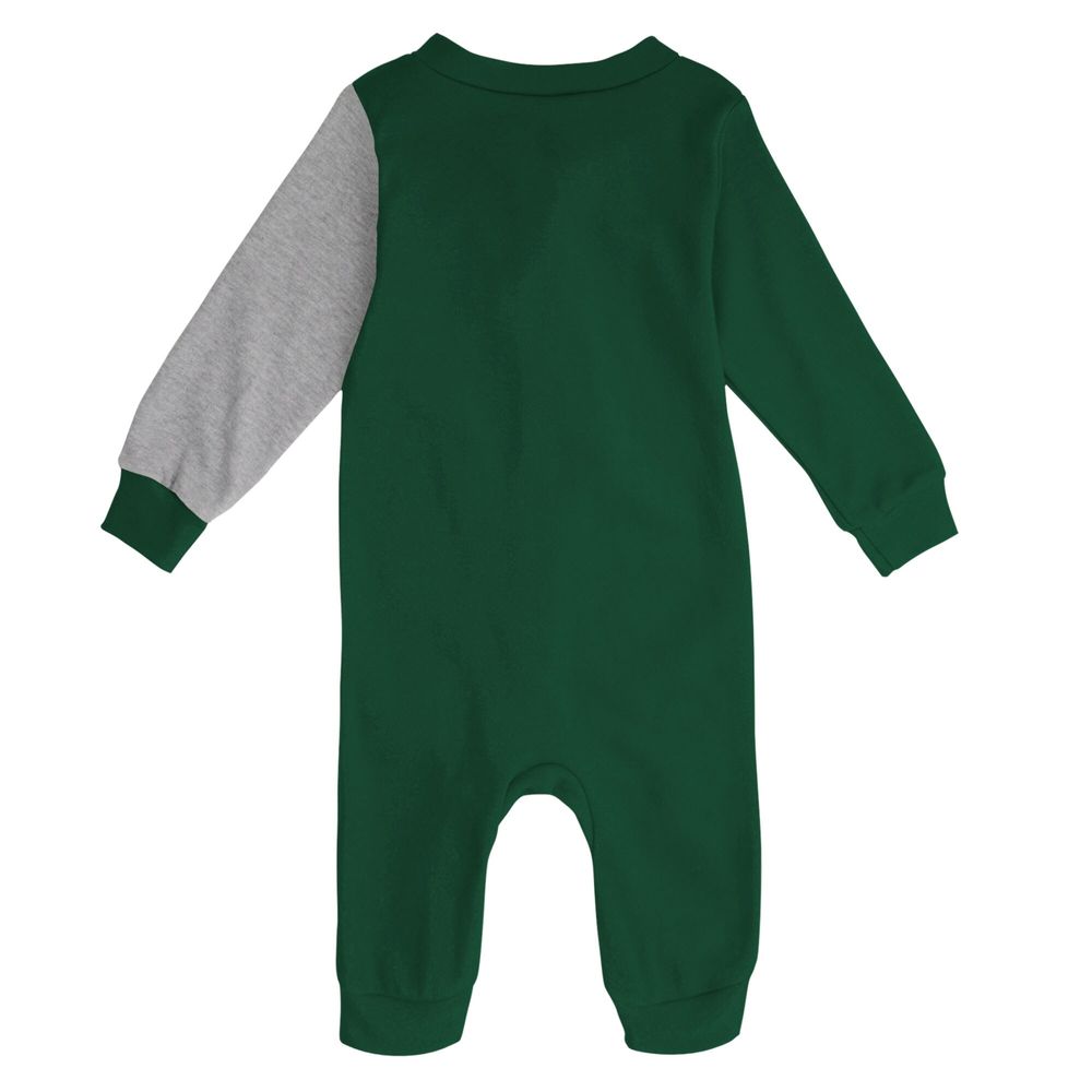 Infant Green/Heather Gray Michigan State Spartans Halftime Two-Tone Sleeper