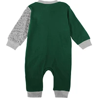 Infant Green Michigan State Spartans Playbook Two-Tone Sleeper