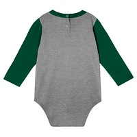 Infant Hunter Green Michigan State Spartans Double Up Long Sleeve Bodysuit & Pant Set