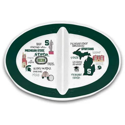 Michigan State Spartans Magnolia Lane Two-Section Melamine Platter