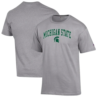 Men's Champion  Heather Gray Michigan State Spartans Arch Over Logo T-Shirt