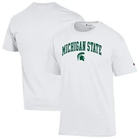 Men's Champion  White Michigan State Spartans Arch Over Logo T-Shirt