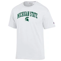 Men's Champion  White Michigan State Spartans Arch Over Logo T-Shirt